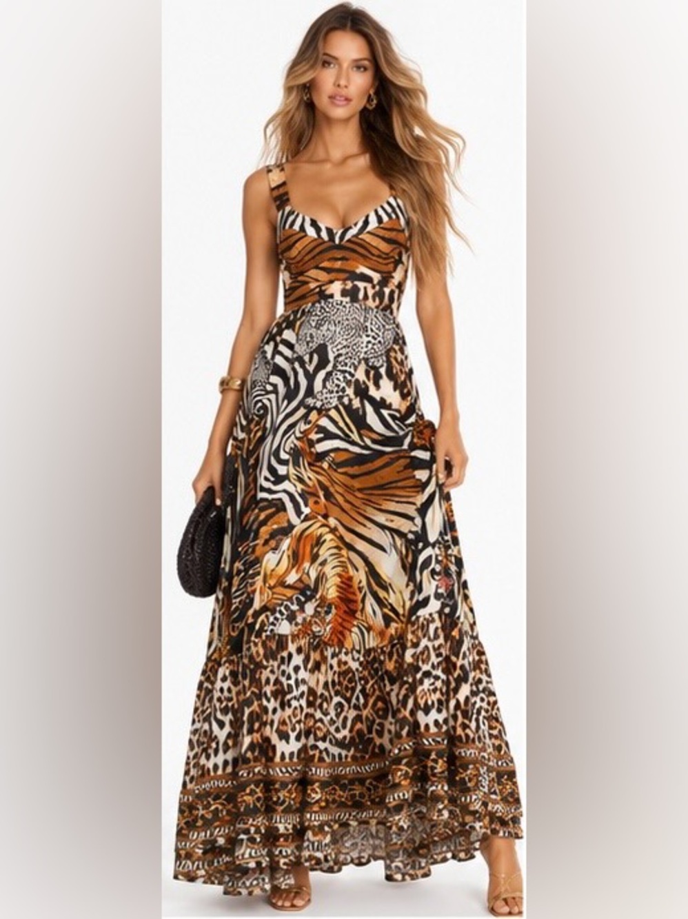 Camilla silk maxi dress